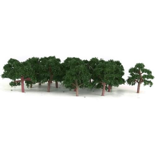25pcs Tree Models Layout Train Railroad Wargame Landscape Scenery 1: 300 Scale