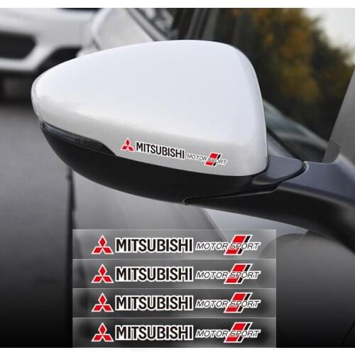 4Pcs Car Styling Decal Rearview Mirror Body Wheel Decoration Stickers Accessories For Mitsubishi Lancer ASX Mirage Pajero Sport