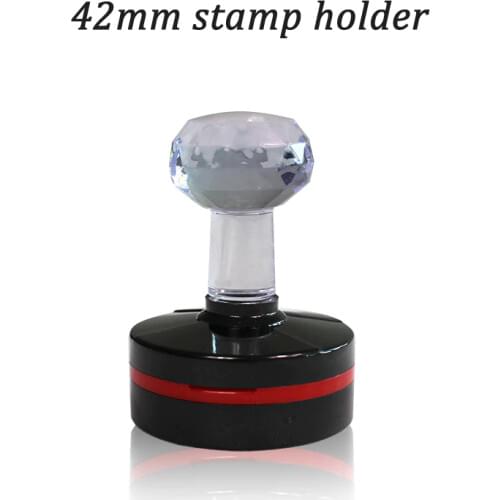 42mm Round Circle Stamp Shell Holder +Rubber Pad Photosensitive flash stamp