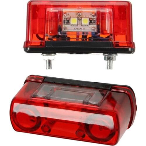 12v 24v Car Led License Number Plate Light Lamp Universal Led License Plate Auto Car Truck Trailer Lorry Van Rear Tail Lights