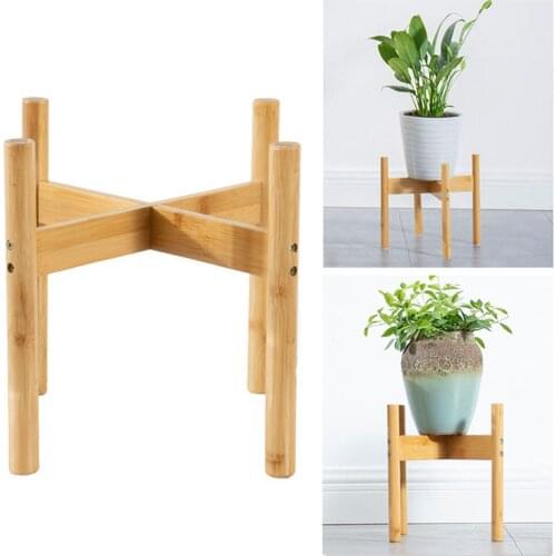Bamboo Flower Succulent Holder Window Balcony Tabletop Flower Pot Bracket Plant Pot Display Rack Shelf Home Garden Decorations