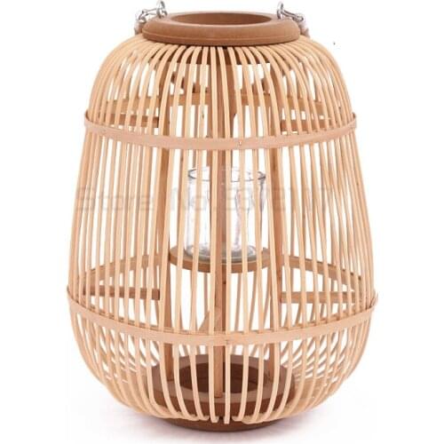 Bamboo wind lamp Nordic Candlestick retro Japanese decoration home stay soft courtyard outdoor floor hanging wind lamp