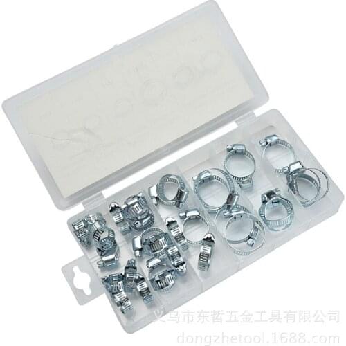 Free shipping of 34 PCS carbon steel galvanized hose hoop Kit