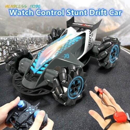 Watch Gravity Induction Dual Mode Control RC Stunt Drift Car In Situ Rotation Sidewalk Simulation Smoke Exhaust Auto-demo RC Car