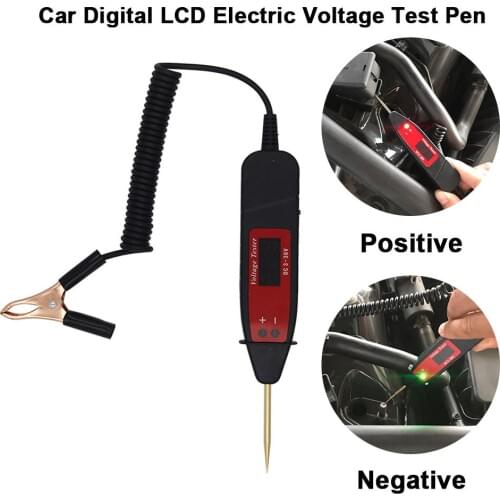 Digital Display Car Voltage Detection Pen Car Digital LCD Circuit Tester Voltage Test Pen DC5-36V