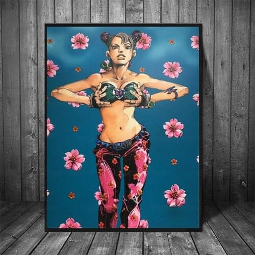 Home Decoration Kazumi Hatano Canvas Painting JoJo 's Bizarre Adventure Wall Art Anime Poster Modular Picture Frame For Bedroom