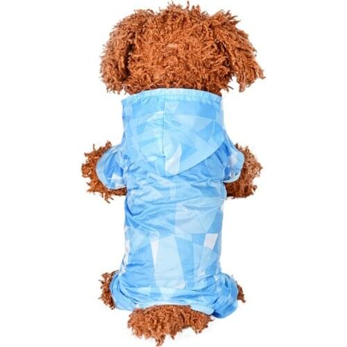 2 Colors Summer Pet Dog Rain Coat Waterproof Sun Protection Dog Clothes Lightweight Rain Jacket Poncho Hoodies for Pet Outdoor
