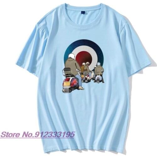 Manday Going Home Vespa Piaggio Monocycle Rider T Shirts Mens Novelty New Design Breathable Cotton Funky Tshirts Fathers Day