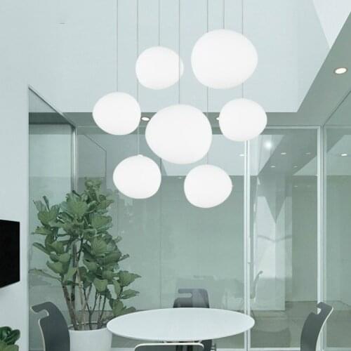 Italy Glass Pendant Lights Modern Led Suspension Living Room Hanging Lamp Dining Room Kitchen Lustres Pendentes Light Fixtures