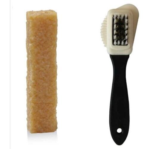 JX-LCLYL Double 2 Side Cleaning Brush Rubber Eraser Set Suede Nubuck Shoe Boot Brush