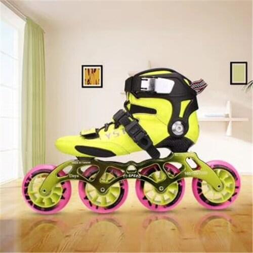 4X90mm Children Kids inline speed skates patines sneaker 4 wheels boy girl outdoor sports carbon fiber roller skating shoes
