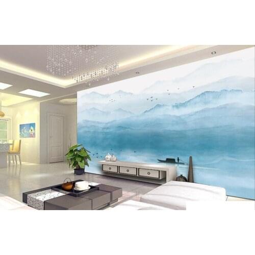 Custom size mural, artistic conception, landscape painting, hand-painted TV background wall decoration painting 3d wallpaper