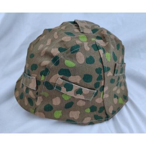 WWII GERMAN WH ELITE FIELD DOT 44 PEA CAMO M35 NORMANDY CAMO HELMET COVER