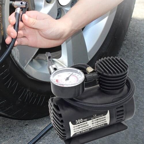 Portable 300 PSI Digital Tire Pump Auto Air Compressor Car Tire Inflator Car Pressure Gauge for Car Bicycle Ball Rubber Dinghy
