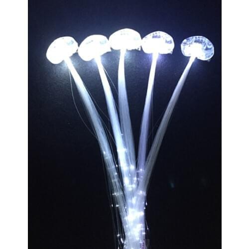 25pcs/lot Direct Selling Costume Leds White Led Flashing Light Up Hair Extensions Fibre Optic Clips Lights Party Supplies