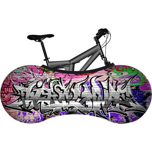 2020 new graffiti series bicycle road bike indoor dust cover high-quality elastic fabric suitable for bicycles between 26" -28"