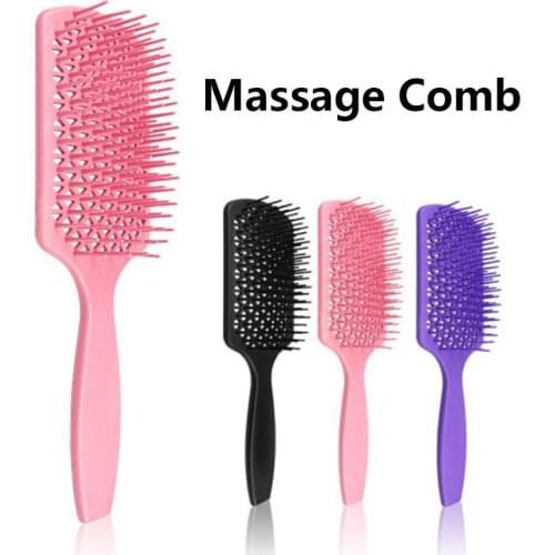 Girls Hair Scalp Massage Comb Hairbrush Women Wet Curly Detangle Hair Comb Salon Hollow out Hairdressing Professional Tools