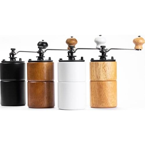 Adjustable Grinding Thickness Manual Solid Wood Coffee Grinder for Home Travel