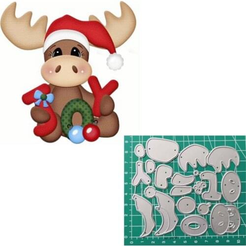Christmas Animal Joy Cutting Dies Cut In Scrapbooking Die Cutting Embossing Craft Dies
