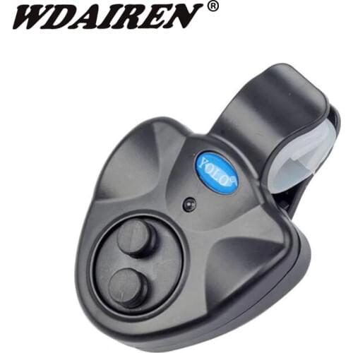 WDAIREN Fishing E1 Fish Bite Alarm Electronic Buzzer on Fishing Rod with Loud Siren Daytime Night Indicator