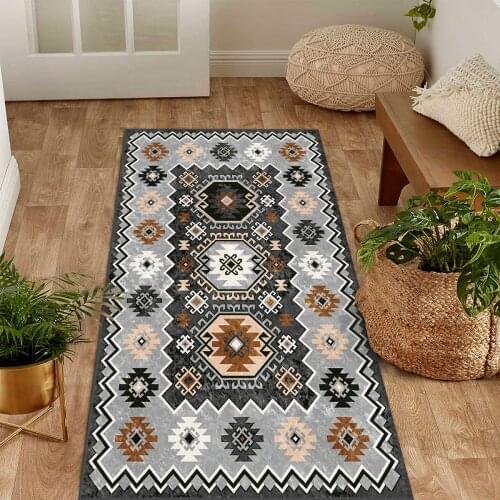 Grey color grey ethnic round patterned carpet modern carpet living room carpet free shipping soft textured carpet