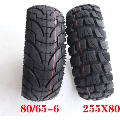255x80 Tire Tyre for Electric Scooter Zero 10x Dualtron KuGoo M4 Upgrade 10 Inch 10x3.0 80/65-6 Off Road Tire
