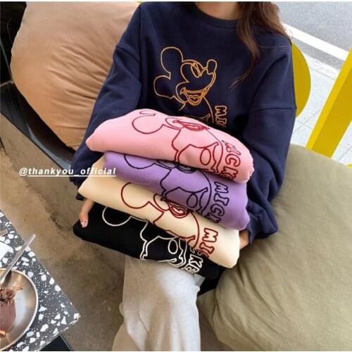 Disney Mickey Mouse Sweater Clothing Sweatshirts Clothes Fashion Cotton Hooded Clothes Hoodies Sports Women Casual Top Clothing