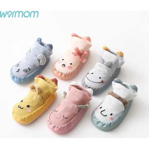 Warmom Infant Baby Warm Socks Non-Slip Toddler Girl Boy Floor Home Shoes Socks Cotton Knitting Soft Soles Baby Walking Foot Sock