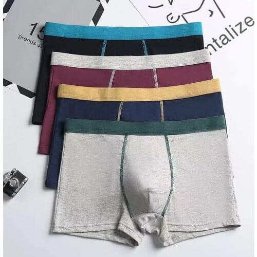 Soft Cotton Underwear for Men Slip Calecon Homme Boxer Shorts Mens Panties Brand Male Underpants Sexy Boxershorts Men Set