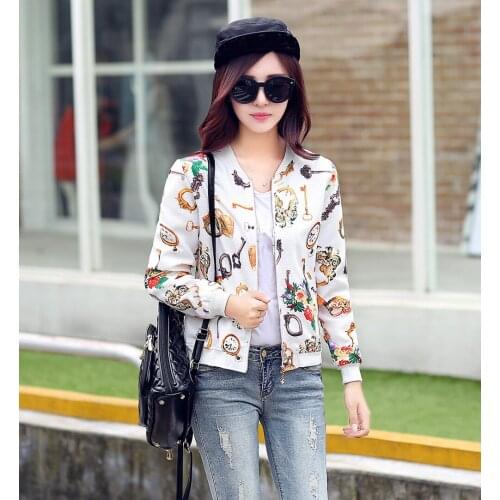 New fashion new long-sleeved round neck women baseball clothes printing large size coat LET-SETTING