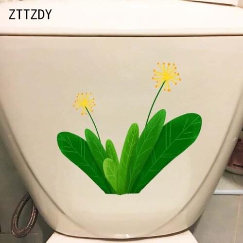 ZTTZDY 22*20CM Hand Drawn Beautiful Plant Green Grass Bedroom Wall Sticker Home Toilet Decal Decor T2-0333