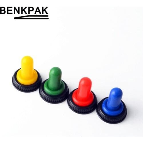 12mm toggle switch boot green red yellow blue water proof cover