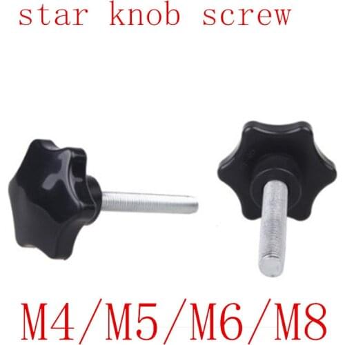 2pc-5pcs knob screw M4 M5 M6 M8 Bakelite Hand Tighten Screw Handle Star Hand Knob Tightening Screw