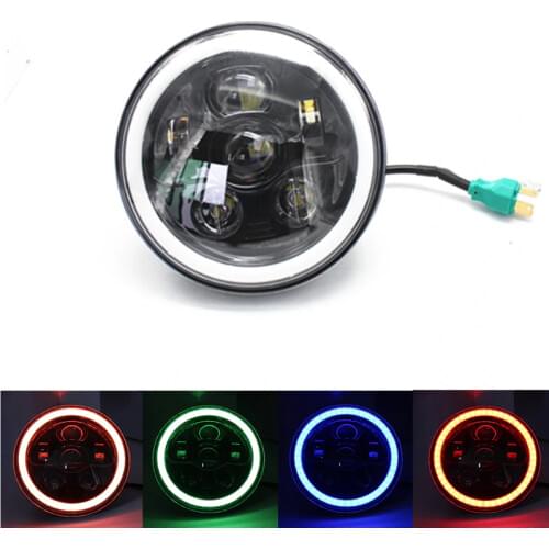 7 Inch LED Headlights 6000K halo self-driven/automatic RGB Turn Signal Lights for Dyna