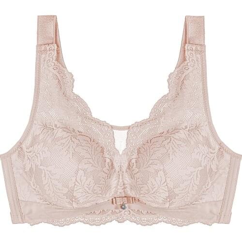 Meizimei sexy vest top bh bras for women lace bralette plus size BCD brassiere girl floral gather 36 38 40 42 44 46 deep V thin