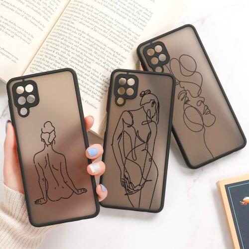 Phone Case For Samsung A52 Case Abstract Line Cover For Samsung A51 A32 A12 A50 A71 A21S A10S A31 A72 A70 A42 A20 A21 A20S Coque