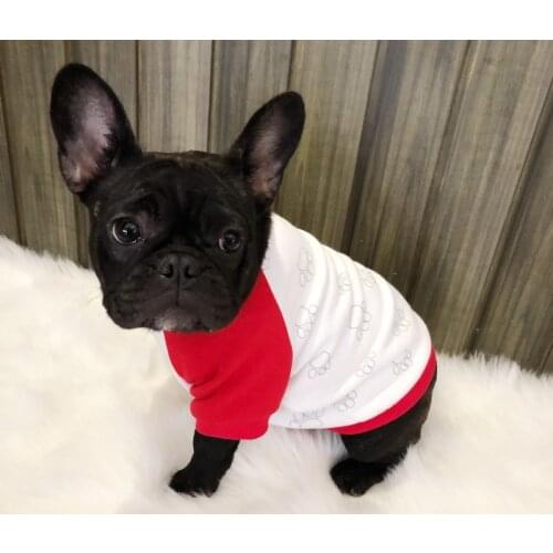 Spring Autumn Dog Hoodies French Bulldog T-shirt Poodle Bichon Schnauzer Pug Clothing Welsh Corgi Costume Tee Shirt Outfit Coat