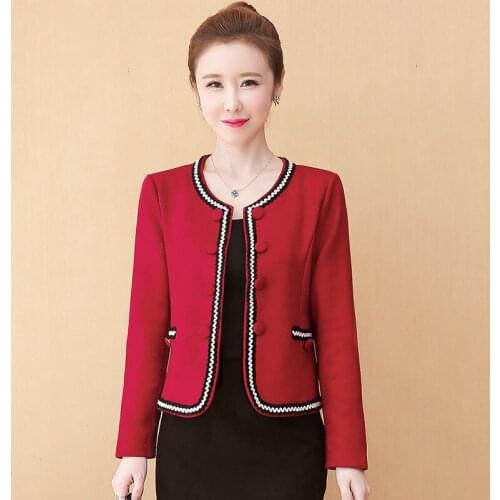 Elegant Women Business Blazers Vintage Long Sleeve Autumn Spring Warm Blazer Jackets Office Ladies Coats Party Quality Oversize