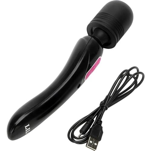 IKOKY Vibrators USB Rechargeable Magic Wand Adult Sex Toys for Women Dual Motors Waterproof Stimulator Massager G-spot Rod