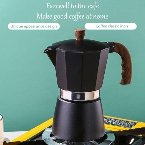 Coffee Maker Aluminum Mocha Espresso Percolator Pot Coffee Maker Italian Moka Pot 3 Cup/6 Cups Stovetop European Coffee Maker