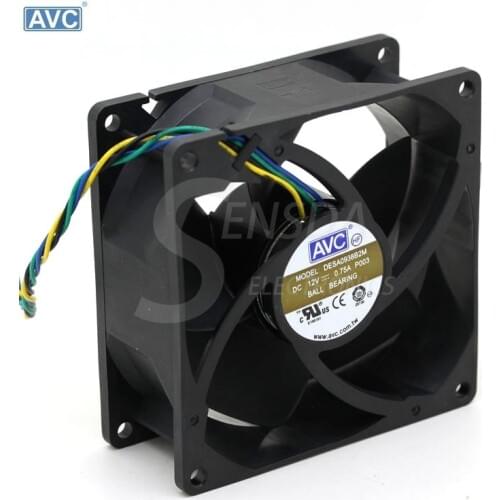 For AVC DESA0938B2M P001 DC12V 0.75A Server Square Fan 4-wire 92x92x38mm computer case pc cooling fans