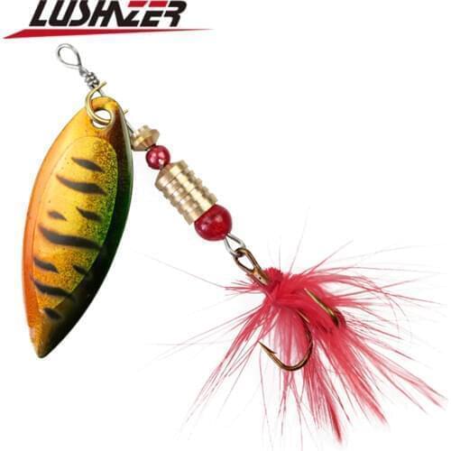 LUSHAZER fishing spoon lures spinner baits 3g-6g metal baits spinnerbait fishing wobbler isca artificial hard lure free shipping