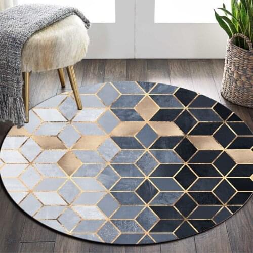 Marble Rugs For Living Room Green Round Carpets For Living Room Nordic Rugs For Bed Room Moquette Room Mats 3D Carpets
