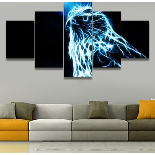 Wall Art Canvas Painting 5 Pieces Animal Eagle Or Bedroom Posters Framework Home Modern Living Room Decoration Modular Pictures