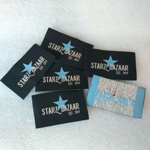 Wholesale customized garment big size labels/woven labels/printed clothing label/embroidered tag free shipping