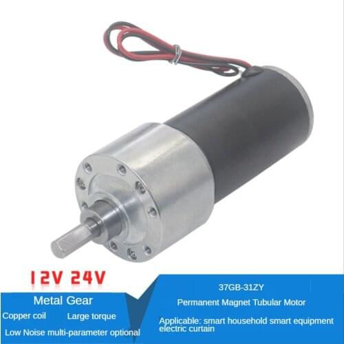 37Gb31Y Reduction Motor Large Torque Dc Reduction Motor 31Zy Tubular Permanent Magnet Motor 12V24V