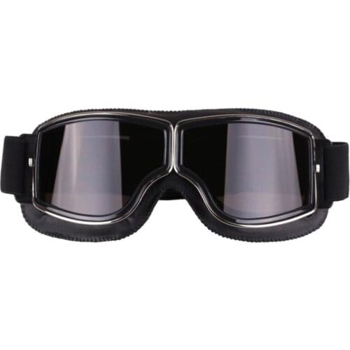 Retro Motorcycle Goggles Glasses Vintage Motorcycle Goggles Outdoor Sports Leather for Harley Aviator Glasses