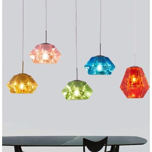 Modern Diamond Lava LED Pendant Lights Nordic Acrylic Decor Lighting for Living Room Indoor Fixtures Home Kitchen Hanging Lamp