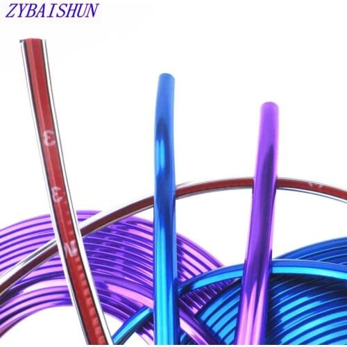 Car-styling 8 Meter chrome decorative strip Wheel hub protection/Grille/body decoration sticker for Porsche Cayenne Macan Macan