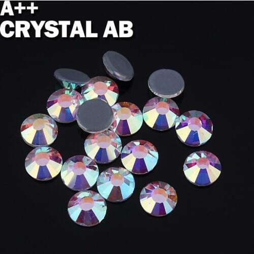High quality hot fix loose flat back crystal ss16 ab colors 100 gross each lot for japanese headband free shipping